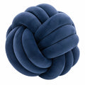 Knotenkissen 30 cm Polyester Dunkelblau geflochtenes Dekokissen