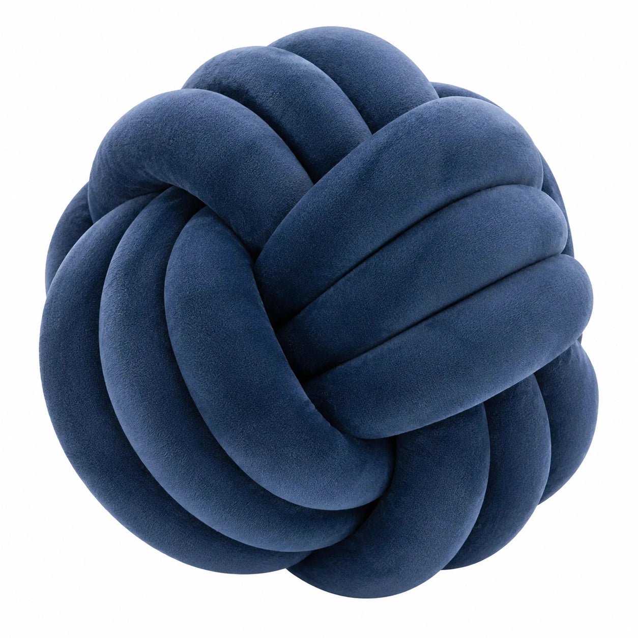 Knotenkissen 30 cm Polyester Dunkelblau geflochtenes Dekokissen