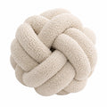 Knotenkissen 30 cm Bouclé Creme Dekokissen geflochten