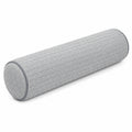 Zylinderkissen 15 x 50 cm grauer Textilbezug für Sofa und Bett mit Wabenstruktur
