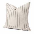 Dekokissen 50 x 50 cm Textil Beige Grau gestreift